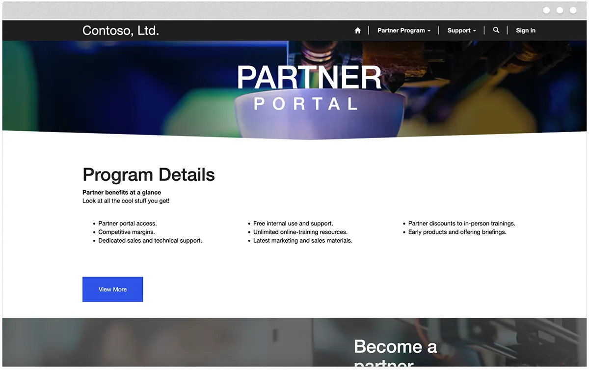 Grow partnerships with Portals