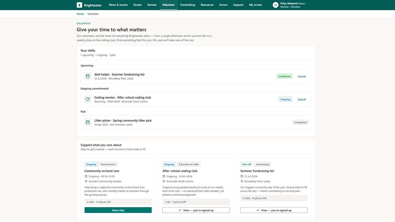 Community portal