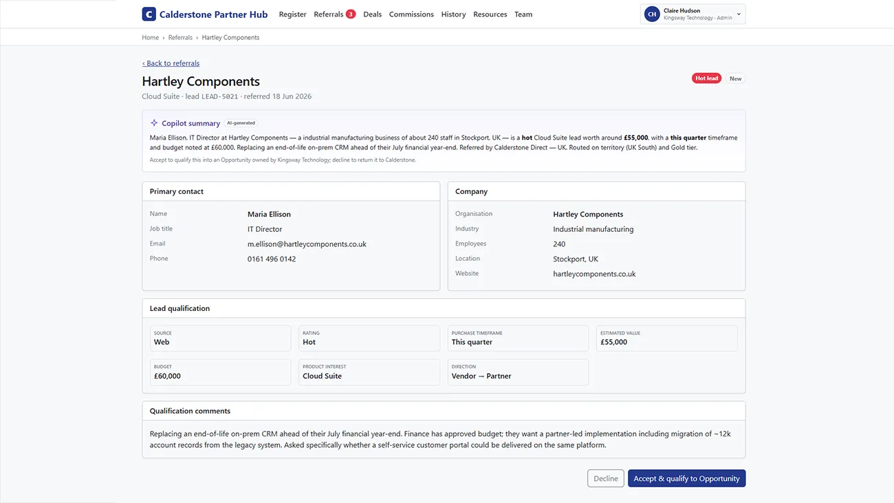 Partner portal