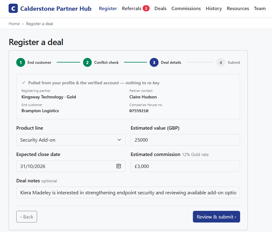 register-deal-detail Partner Deal Registration Portal example